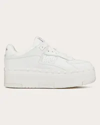 Valentino Garavani SNEAKER FREEDOTS XL IN VITELLO Donna BIANCO Bianco