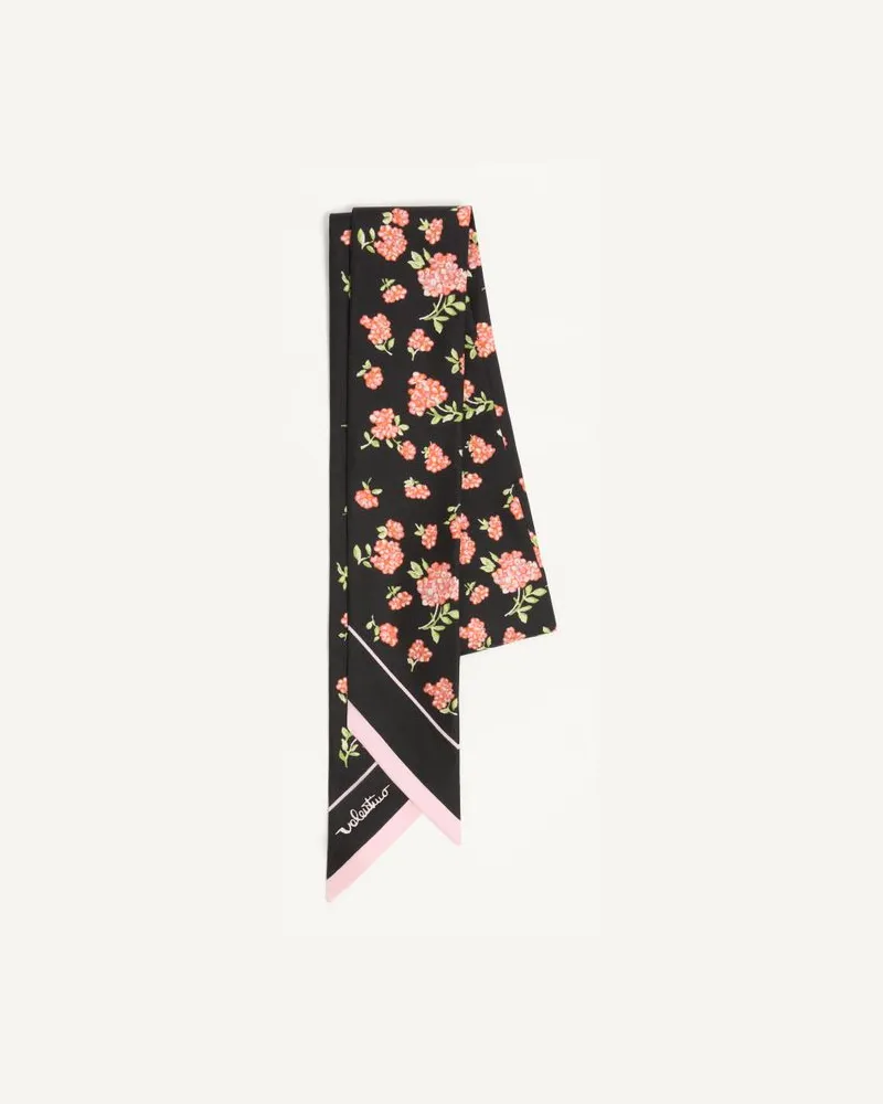Valentino Garavani Scarf Bandeau Mazzetto Coriandolo in seta Donna NERO/MULTICOLOR Nero