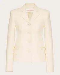 Valentino Garavani GIACCA IN CREPE COUTURE Donna AVORIO Avorio