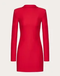 Valentino Garavani ABITO CORTO IN CREPE COUTURE Donna ROSSO Rosso