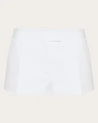 Valentino Garavani SHORTS IN COMPACT POPELINE Donna BIANCO Bianco