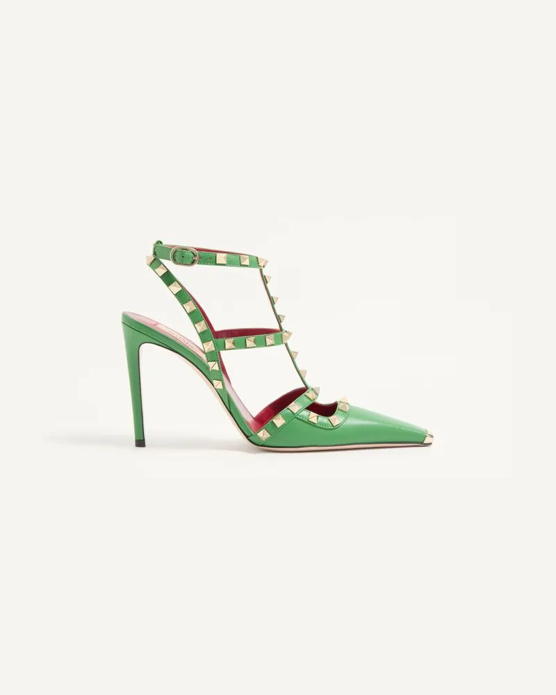 Valentino Garavani Décolleté Rockstud In Capretto 100mm Donna VERDE CHIARO Verde