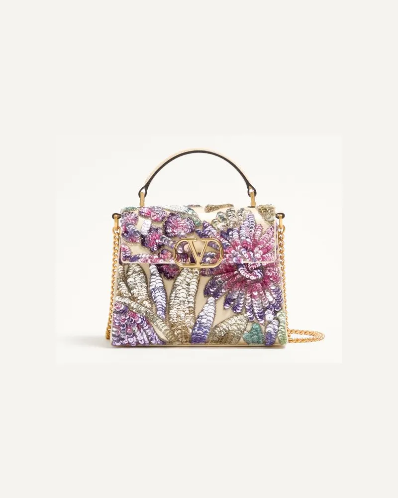 Valentino Garavani Borsa Mini A Mano Valentino Garavani VSling Ricamata Donna MULTICOLOR/BURRO Multicolor