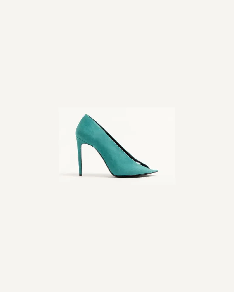 Valentino Garavani Décolleté Open Toe Révélé In Camoscio 105Mm Donna VERDE ACQUA 35 