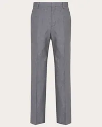 Valentino Garavani PANTALONE IN LINO Uomo GRIGIO CHIARO Grigio