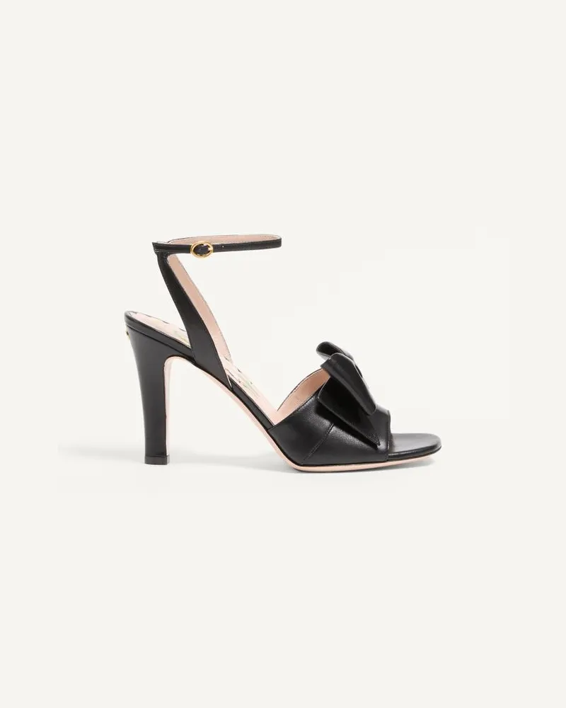 Valentino Garavani Sandalo Bowow In Capretto 95Mm Donna NERO Nero