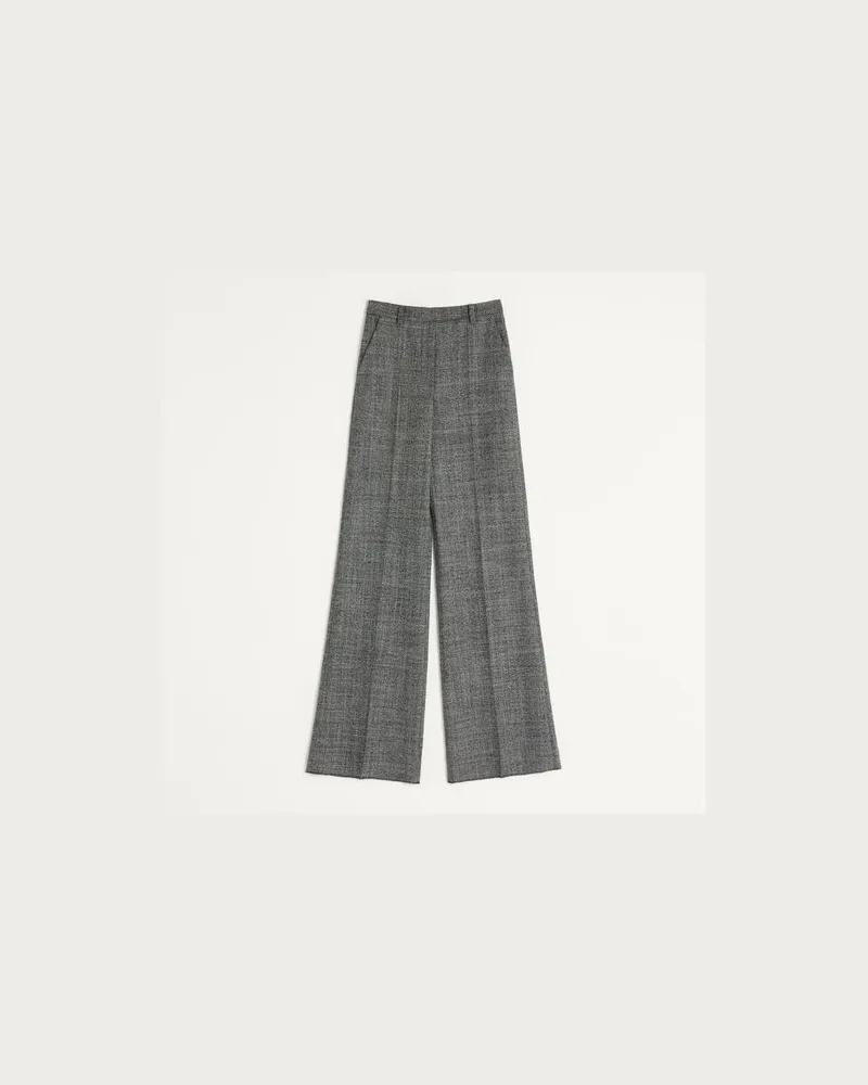 Valentino Garavani Pantaloni In Wool Mouline' Donna BIANCO/ NERO 38 