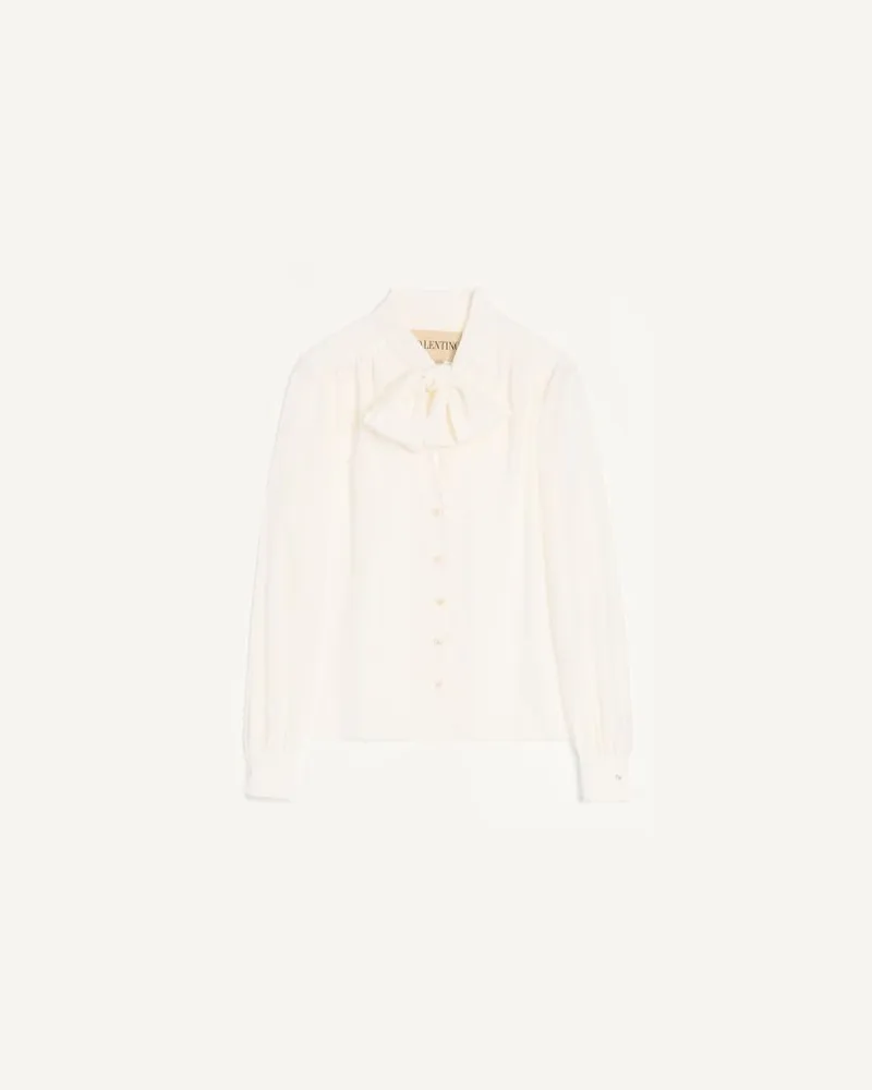 Valentino Garavani Camicia In Crepe De Chine Donna AVORIO Avorio