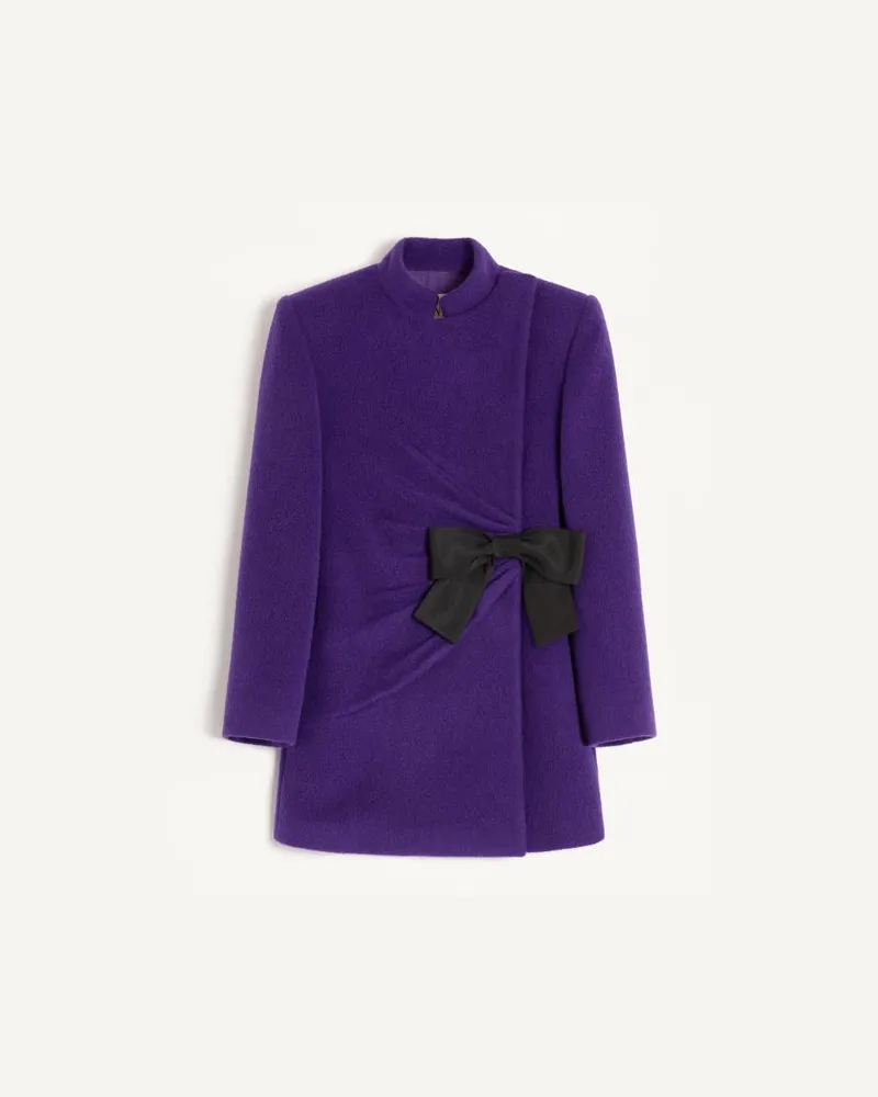 Valentino Garavani Caban In Velour Donna VIOLA/NERO Viola