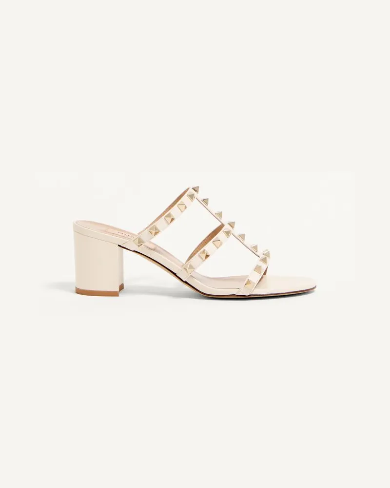 Valentino Garavani Sandalo Slider Rockstud In Vitello 60Mm Donna LIGHT IVORY Light