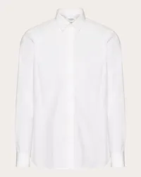 Valentino Garavani CAMICIA IN COTONE CON BORCHIE ROCKSTUD UNTITLED Uomo BIANCO Bianco