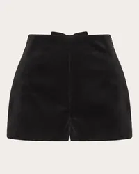 Valentino Garavani SHORT IN VELLUTO Donna NERO Nero