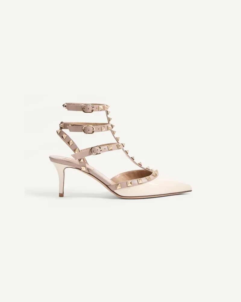 Valentino Garavani Décolleté Rockstud Con Cinturini 65Mm Donna AVORIO/POUDRE Avorio