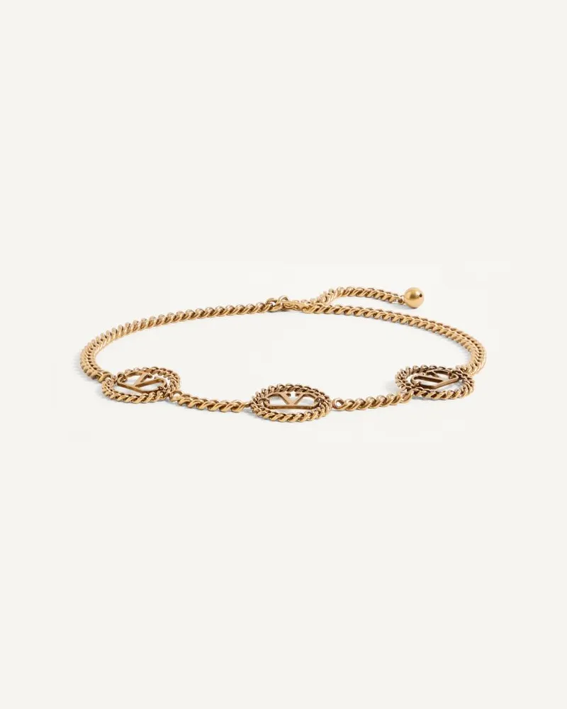 Valentino Garavani Cintura A Catena VLogo Signature Donna ORO Oro