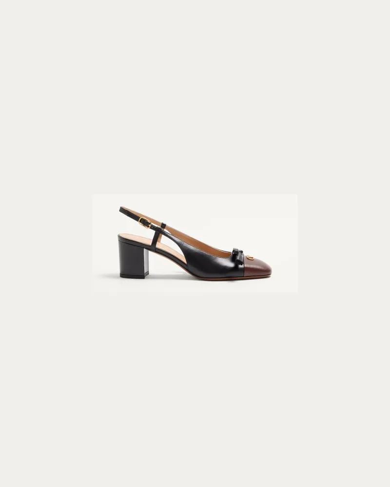 Valentino Garavani Décolleté Slingback Valet Du Roi In Capretto 60Mm Donna NERO/CAFFÈ 35 