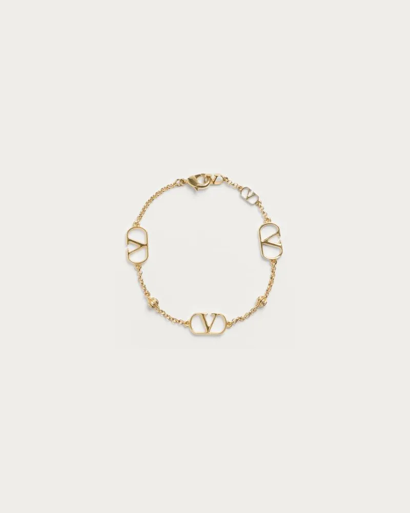 Valentino Garavani Bracciale Vlogo Signature In Metallo Donna ORO Oro
