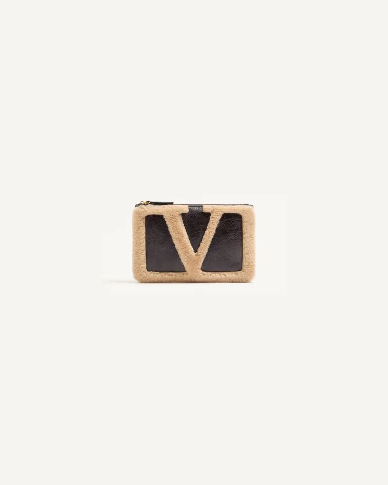 Valentino Garavani Pochette Valentino Garavani Viva Superstar In Montone Donna MARRONE/BEIGE UNI 