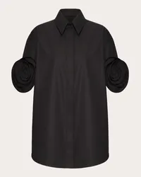 Valentino Garavani CAMICIA IN COMPACT POPELINE Donna NERO Nero