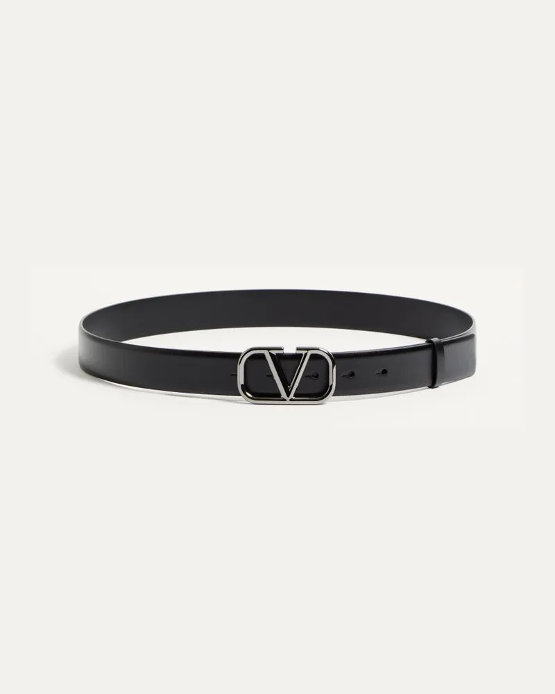 Valentino Garavani Cintura VLogo Signature In Vitello 30 Mm Uomo NERO Nero