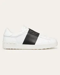 Valentino Garavani SNEAKER OPEN IN VITELLO Uomo BIANCO/ NERO Bianco