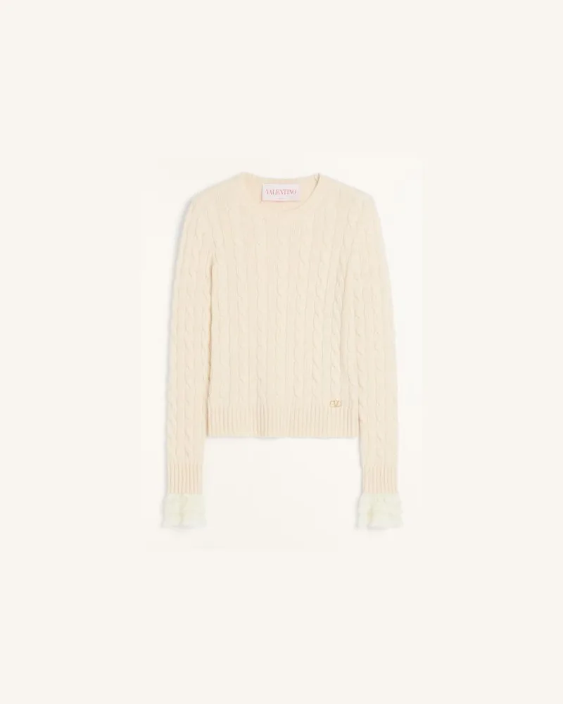 Valentino Garavani Maglia In Cashmere Donna BETULLA/AVORIO Betulla