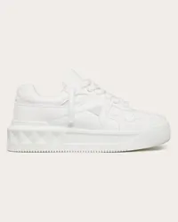 Valentino Garavani SNEAKER LOW-TOP ONE STUD XL IN NAPPA Uomo BIANCO Bianco