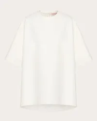 Valentino Garavani TOP IN LIGHT DOUBLE SPLITTABLE GABARDINE Donna BIANCO Bianco