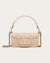 Valentino Garavani BORSA PICCOLA A SPALLA GARAVANI LOCÒ IN VITELLO Donna POWDER ROSE Powder