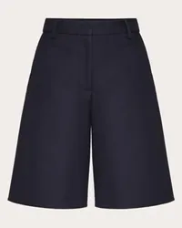 Valentino Garavani BERMUDA IN LIGHT DOUBLE SPLITTABLE GABARDINE Donna NAVY Navy