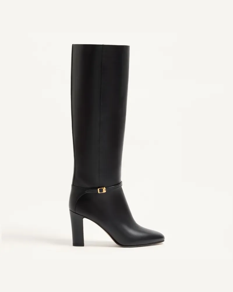 Valentino Garavani Stivale Pattie In Vitello 100Mm Donna NERO Nero