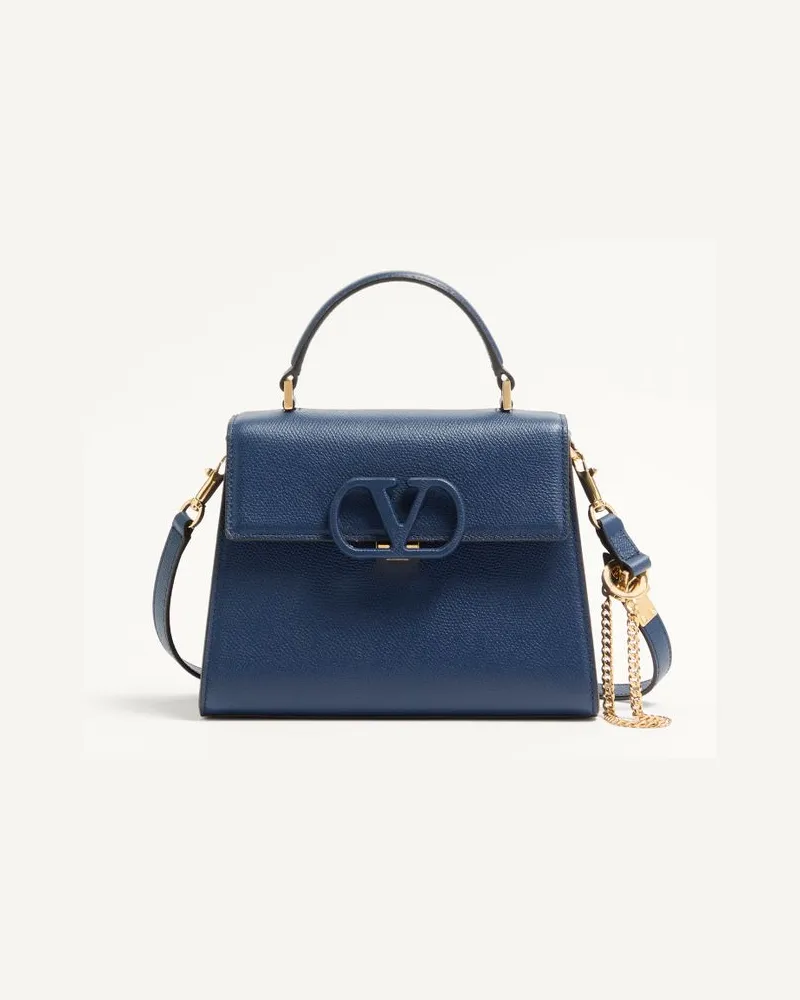 Valentino Garavani Borsa A Mano Piccola Valentino Garavani Vsling In Vitello Granato Donna BLU Blu