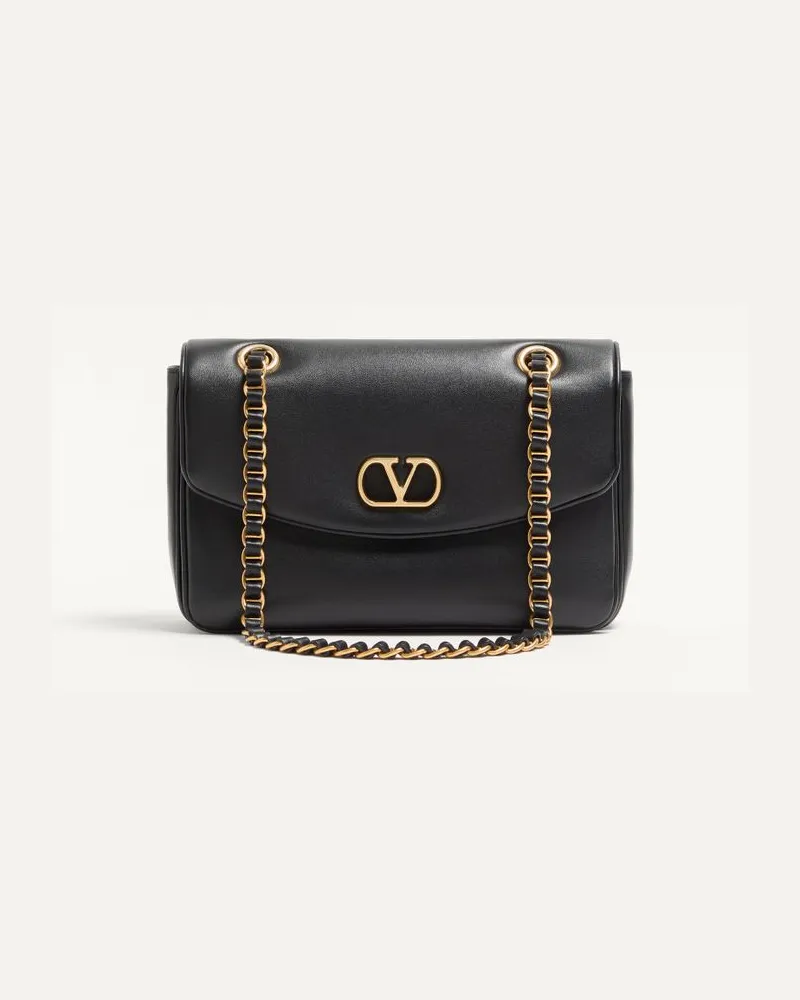 Valentino Garavani Borsa Media Con Catena Valentino Garavani Djuna In Nappa Donna NERO Nero
