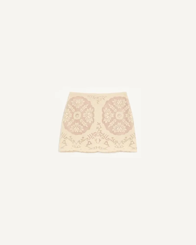 Valentino Garavani Mini Mini In Floral Stamp Blanket Donna ECRU/SILVER Ecru
