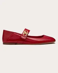 Valentino Garavani BALLERINA MARY-JANE VLOGO LOCKER IN NAPLACK Donna ROSSO V Rosso