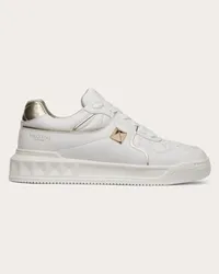 Valentino Garavani SNEAKER LOW-TOP ONE STUD IN NAPPA Donna BIANCO/PLATINO Bianco