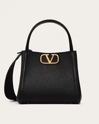 Valentino Garavani BORSA A MANO PICCOLA GARAVANI ALLTIME IN VITELLO GRANATO Donna NERO Nero