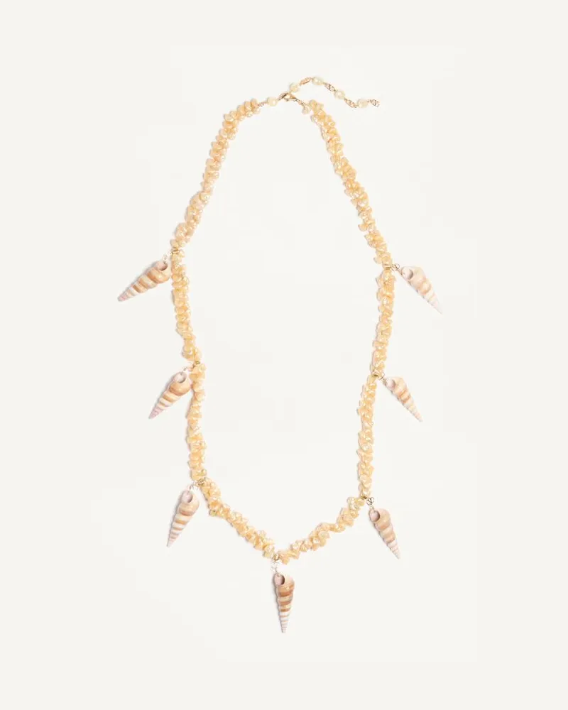 Valentino Garavani Collana Jardin Aquatique In Metallo E Conchiglie Donna ORO Oro