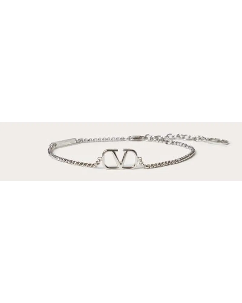Valentino Garavani Bracciale Vlogo Signature In Metallo Uomo PALLADIO Palladio