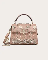 Valentino Garavani BORSA A MANO MINI GARAVANI VSLING RICAMATA Donna CRYSTAL/ROSE CANNELLE Crystal