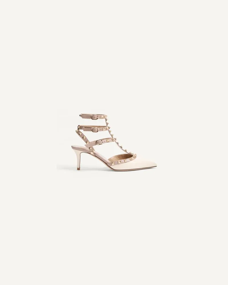 Valentino Garavani Décolleté Rockstud Con Cinturini 65Mm Donna AVORIO/POUDRE 41.5 