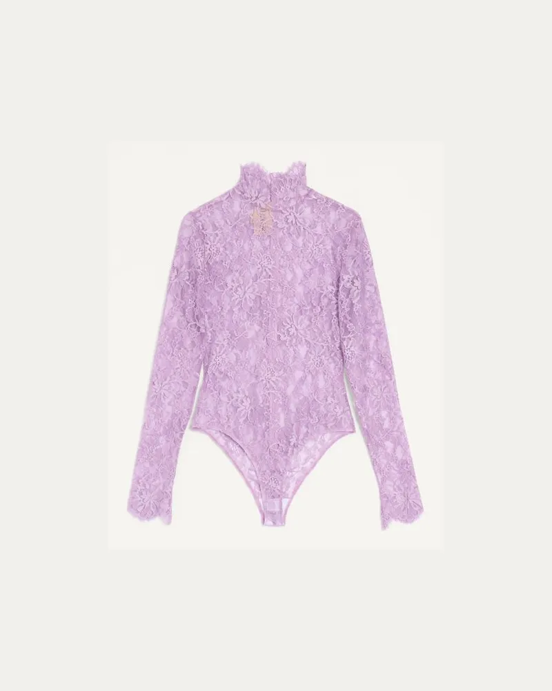 Valentino Garavani Body In Pizzo Floreale Donna SOFT WISTERIA Soft