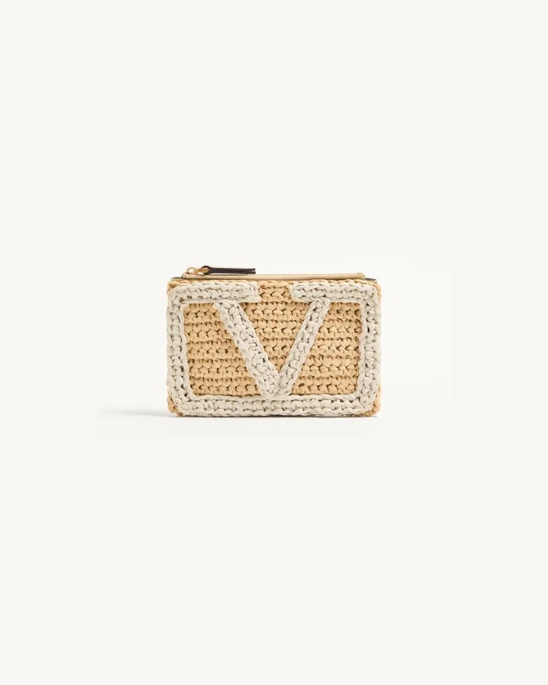 Valentino Garavani Pochette Valentino Garavani Viva Superstar In Rafia Sintetica Donna NATURALE/BURRO Naturale