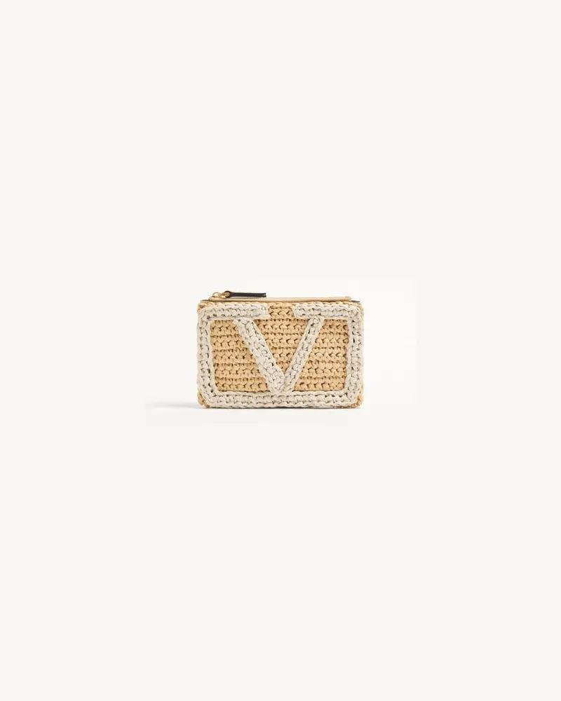Valentino Garavani Pochette Valentino Garavani Viva Superstar In Rafia Sintetica Donna NATURALE/BURRO Naturale