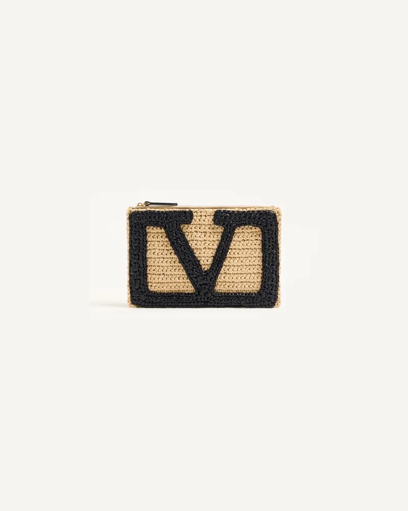 Valentino Garavani Pochette Valentino Garavani Viva Superstar In Rafia Sintetica Donna NATURALE Naturale