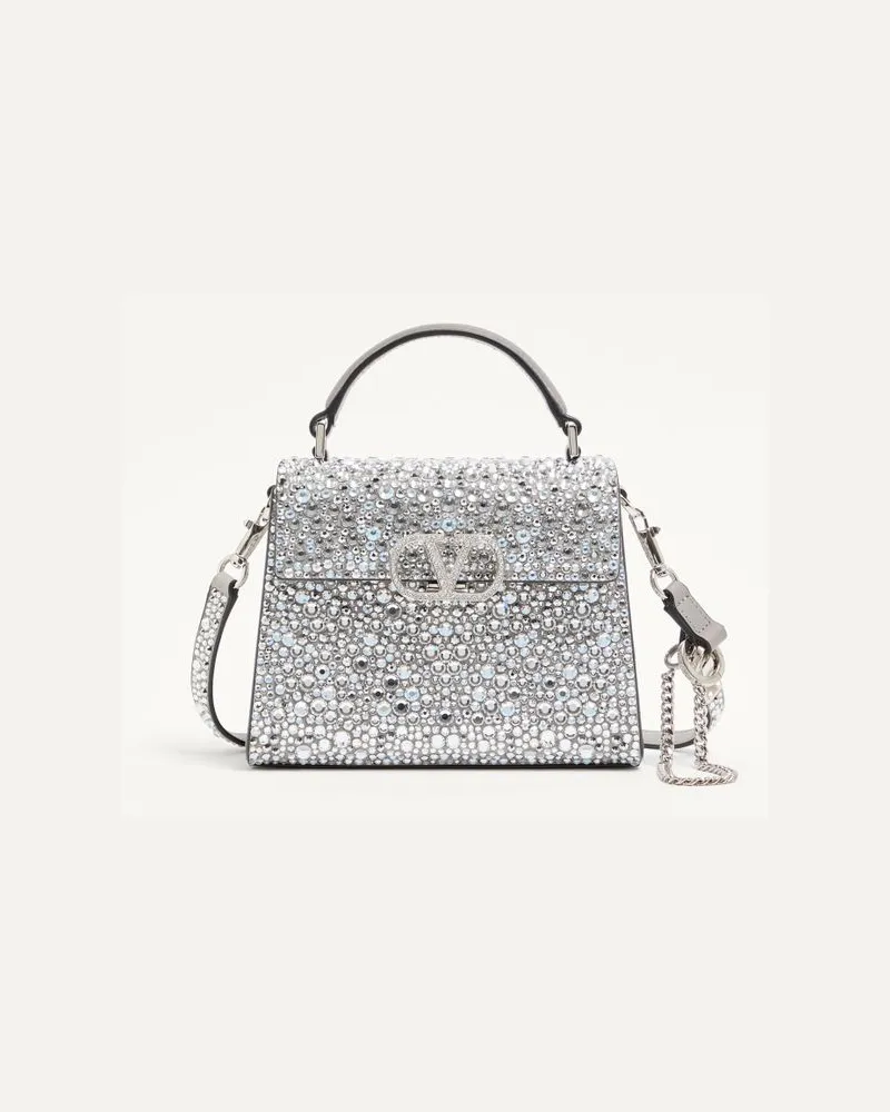 Valentino Garavani Borsa Mini A Mano Valentino Garavani Vsling Ricamata Donna SILVER/CRYSTAL Silver