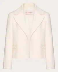 Valentino Garavani GIACCA IN CREPE COUTURE Donna AVORIO Avorio