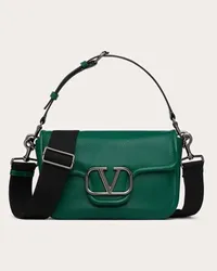 Valentino Garavani BORSA A TRACOLLA GARAVANI ALLTIME IN VITELLO GRANATO Uomo AMAZON GREEN/NERO Amazon