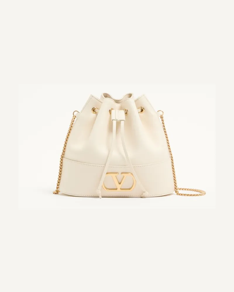Valentino Garavani Mini Borsa A Secchiello VLogo Signature In Nappa Donna LIGHT IVORY Light