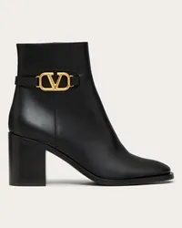 Valentino Garavani STIVALETTO VLOGO SIGNATURE IN VITELLO 75MM Donna NERO Nero