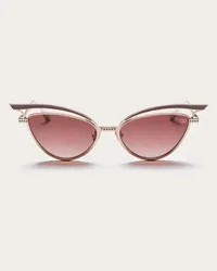 Valentino Garavani V - GLASSLINER OCCHIALE CAT-EYE IN TITANIO Donna ORO/ROSA Oro